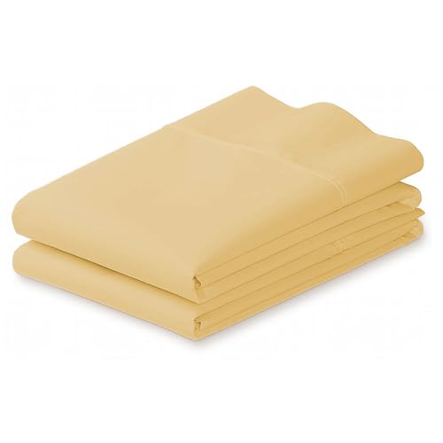 Simply Soft 2-teiliges ultraweiches Kissenbezug-Set, Standard, Gold von Linen Market