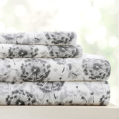 Linen Market 4 Piece Sheet Set Make A Wish Patterned, Queen, Light Gray von Linen Market