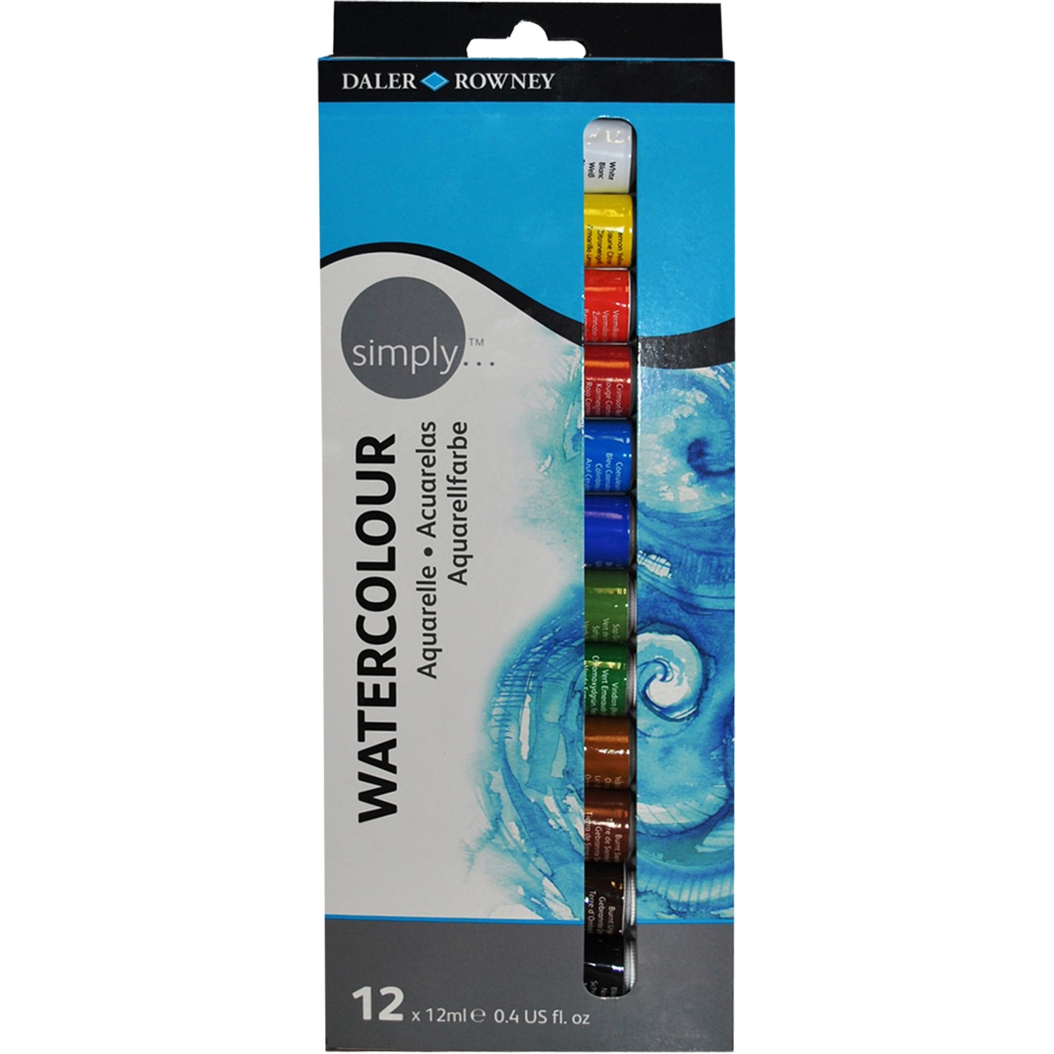 Daler-Rowney Simply Aquarellfarben-Set 12 x 12 ml Farbtuben Daler-Rowney Simply Aquarellfarben-Set 12 x 12 ml Farbtuben von Simply