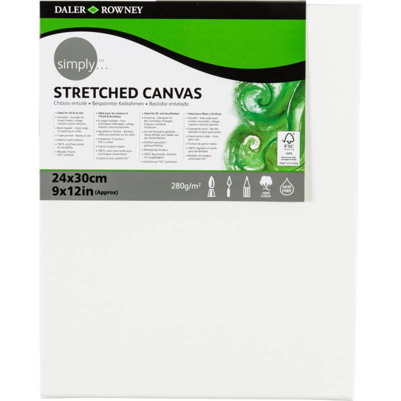Simply Bespannter Keilrahmen Rechteck 24 cm x 30 cm FSC® von Simply
