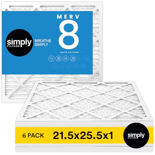 Simply MervFilters Luftfilter, 21,5 x 25,5 x 1, MERV 8, MPR 600, AC Ofenluftfilter, 6 Stück, AS Simply MervFilters Luftfilter, 21,5 x 25,5 x 1, MERV 8, MPR 600, AC Ofenluftfilter, 6 Stück, AS von Simply