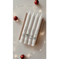 Adventskranz Kerzen Adventskerzen Weihnachtskerzen Stabkerze Bedruckt Weihnachtsdeko Adventskranz Kerzen Adventskerzen Weihnachtskerzen Stabkerze Bedruckt Weihnachtsdeko von Simply4meShop