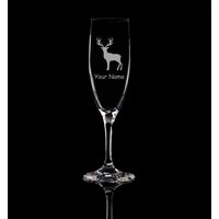Hirsch 1960Er Jahre Sektglas. Handgeätztes Glas Personalisiertes Geschenk Barkeeper.05 von SimplyAcrylicDesign