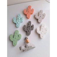 2Er Set Kaktus Beton Knäufe Bunte Knäufe Aus von SimplyDecor7