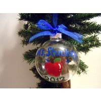 Personalisierte Glas Lehrer Ornament von SimplyDeevines