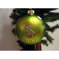 Rentier-Personalisierte Glasverzierung Rentier-Personalisierte Glasverzierung von SimplyDeevines