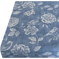 Bird Garden Denim Blauer Frühling Tischläufer 100-250cm von SimplyDivineThings