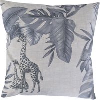 Dschungel Tiere Giraffe Zebra Grau Schiefer Blau Kissenbezug 16" von SimplyDivineThings