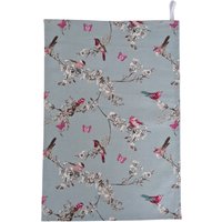 Enteegg Blau Fuschia Pink Schöne Vögel Und Schmetterlinge Geschirrtuch von SimplyDivineThings