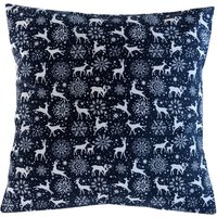 Navy Blue Woodland Hirsch Weihnachten Schneeflocke Kissenbezug 45 cm 40 18 20 22 60 von SimplyDivineThings