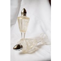 Langstielige Geätzte Plastiksalz - Und Pfefferstreuer Retro Mod Vintage von SimplyGailVintage