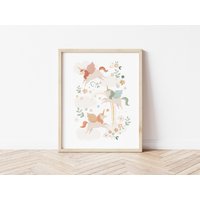 Einhorn Wanddruck, Mädchen Schlafzimmer Poster, Kinderzimmer Dekor,/Prinzessin Spielzimmer Druck, Regenbogen Hübsches Wandkunst Thema von SimplyLittleCo