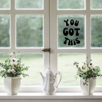 You Got This, Retro Aufkleber, Spiegel Affirmation Vinyl Fenster Motivationszitat, Positives Zitat von SimplyLivyCo