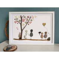 steinbild Hochzeit - Personalisierbar Familie Geschenk Idee Liebe Verlobung Herz Baum von SimplyMaWi