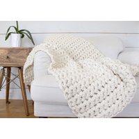 Chunky Stricken Decke/Werfen Häkeln 59" Von 37" Einfach Maggie von SimplyMaggieKnits