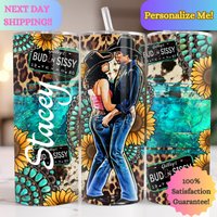 Personalisierte Boho Urban Cowboy Themed Tumbler, 20 Unzen Thermobecher, Reisebecher 80Er Jahre Filme von SimplyMagnoliaMarket