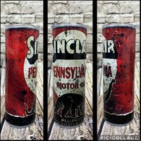 Vintage Style Sinclair Motor Oil 20Oz Becher | Lustiges Geschenk Knebel Für Männer Mechanik Autosachen Papa Zum Vatertag von SimplyMagnoliaMarket