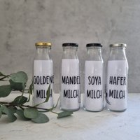 Milchflasche/Trinkflasche Aus Glas Upcycling 0, 5 L Ingwer Shot, Kurkuma, Hafermilch, Sojamilch Personalisiert von SimplyNezi