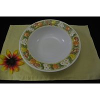 Vintage California Pottery Della Robbia By Metlox Poppytrail Vernon Ware Große Servierschüssel 10 " von SimplyRight4You