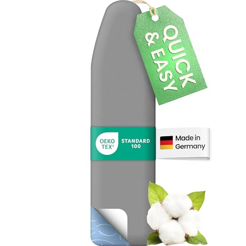 SimplySmooth Premium Bügelbrettbezug 150x50 I OEKOTEX100 I Made IN Germany I Bügeltischbezug I Komfortpolster I Bügelbezug für 145-150x45-50cm Bügelbrett Bezugfür Dampfbügelstation I Größe XXL von SimplySmooth