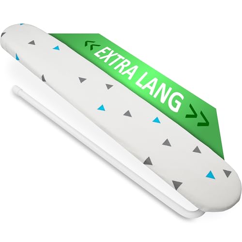 SimplySmooth klappbares Ärmelbrett extra lang mit Stabiler Arretierung - aufhängbare Bügelhilfe für Hemden und Blusen - Ärmelbügelbrett inklusive hochwertigem Bezug - Armbrett in 60 x 10 cm von SimplySmooth