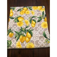 Lemon Tischdecke Grau Majolika Fliesen Made in Italy Limone Sorrento von SimplySorrentoDesign