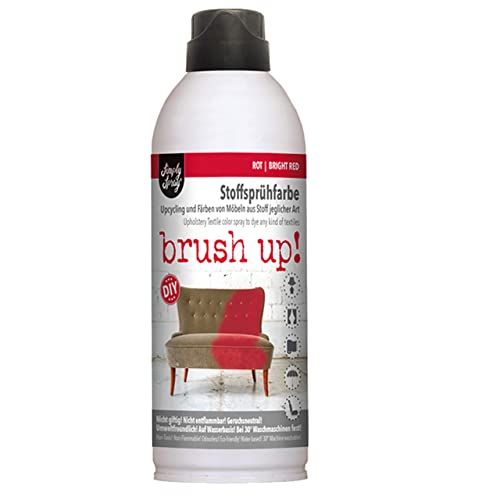 Brush up! Spray - permanente Textilfarbe zum Sprühen Möbel Stofffarbe auf Wasserbasis (Rot - Bright Red) von SimplySpray