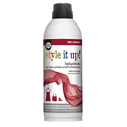 SimplySpray Style it up! - Design Textilfarbe - Textilfarbe zum Sprühen Stofffarbe (Rotviolett/Burgundy) von SimplySpray