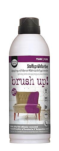 Brush up! Spray - permanente Textilfarbe zum Sprühen Möbel Stofffarbe auf Wasserbasis (PLUM) von SimplySpray