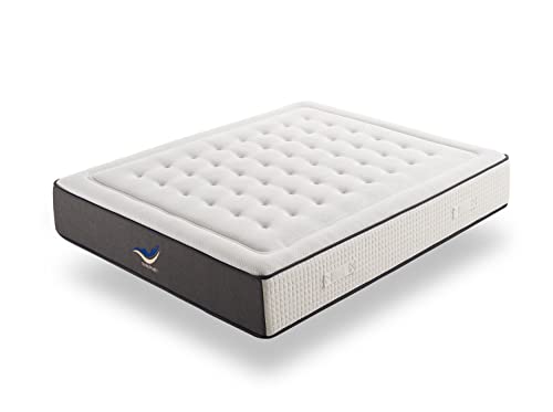 SIMPUR Premium-Hybridmatratze 150x200 cm| Höhe +/- 30 cm | Federsystem 3.0 | mehrschichtig | unabhängige Betten | leise Matratze | Mehrzonenkomfort | hervorragende Haltbarkeit von Simpur Low Cost