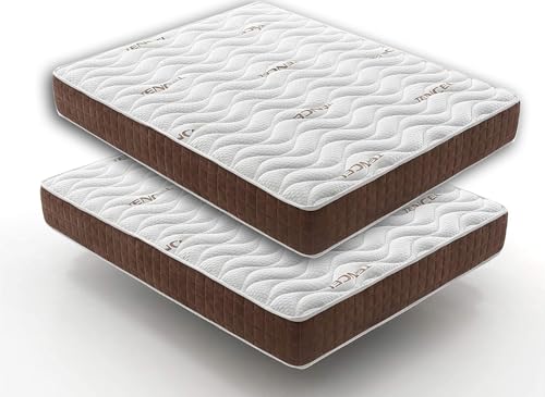SIMPUR Relax: Visco Ergo Packung mit 2 Matratzen 90x190 cm - Höhe +/- 19 cm - Doppelseitig wendbar - High Density HR ViscoSoft Foam - 7 Ruhezonen - Unabhängigkeit der Betten - Triple Layer System von Simpur Low Cost