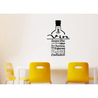 Weinaufkleber, Cepages Wort Wolke, Bouteille Vin Collant, Verschiedene Arten Von Trauben, Kork Box Aufkleber, Weinflasche Vinyl Weinflaschen von SimsTheVinylMaker