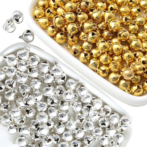 200 Stück Mini Glöckchen zum Basteln, 10mm Metallglöckchen, Rostschutz und Klangvoll, für Schmuck, Weihnacht, Katzenspielzeug, DIY Dekoration 200 Stück Mini Glöckchen zum Basteln, 10mm Metallglöckchen, Rostschutz und Klangvoll, für Schmuck, Weihnacht, Katzenspielzeug, DIY Dekoration von Simsky