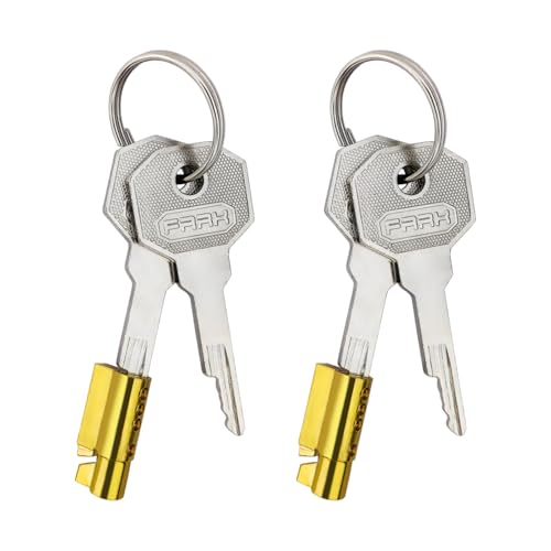 2er Steckschloss, Türschloss mit 2 Schlüsseln, geeignet für die meisten Türarten, Gold von Simsky