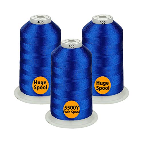 Simthread - 26 Auswahlen – Sortiert Farben Packungen von Polyester-Stickmaschinengarn, riesige Spule 5500Y für alle Zwecke, Nähmaschinen, Blau Simthread - 26 Auswahlen – Sortiert Farben Packungen von Polyester-Stickmaschinengarn, riesige Spule 5500Y für alle Zwecke, Nähmaschinen, Blau von Simthread