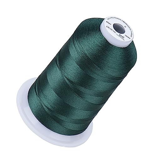Simthread Stickgarn, 5000 m, 40 W, 100 % Polyester, über 170 lebendige Farben, CPSC-zertifiziert, Hochgeschwindigkeitsbewertung, kompatibel mit Brother, Singer, Janome und mehr, Kieferngrün S040 von Simthread
