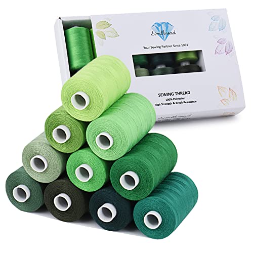Simthread Allzweck-Nähgarn, 10 Spulen Größe 40D/2 Polyester-Nähgarn zum Nähen, Quilten und für die Nähmaschine - Praktische Polyester-Nähgarne für die Nähmaschine, je Spule 1000 Yards Simthread Allzweck-Nähgarn, 10 Spulen Größe 40D/2 Polyester-Nähgarn zum Nähen, Quilten und für die Nähmaschine - Praktische Polyester-Nähgarne für die Nähmaschine, je Spule 1000 Yards von Simthread