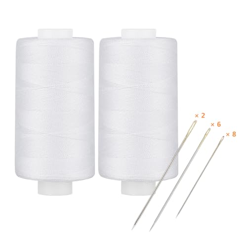 Simthread Nähgarn Quiltgarn Erschwingliches Allzweckgarn 2 Weiß - 400 Yards/Spule, Polyester 100% Simthread Nähgarn Quiltgarn Erschwingliches Allzweckgarn 2 Weiß - 400 Yards/Spule, Polyester 100% von Simthread