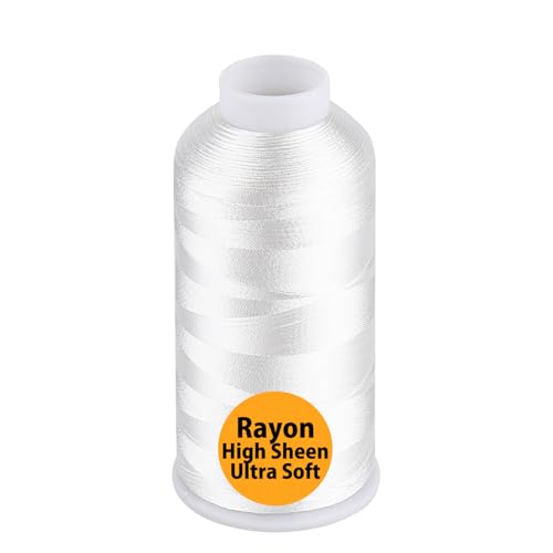 Simthread Rayon Stickgarn 5000m 40wt 100% Viskose für Nähmaschinen Professionell und für Zuhause, Cremeweiß Simthread Rayon Stickgarn 5000m 40wt 100% Viskose für Nähmaschinen Professionell und für Zuhause, Cremeweiß von Simthread