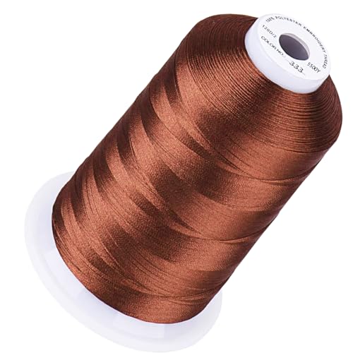 Simthread Stickgarn, 5000 m, 40 W, 100% Polyester, 170 + lebendige Farben, hohe Geschwindigkeit, kompatibel mit Brother, Singer, Janome und mehr, Bernsteinrot 333 Simthread Stickgarn, 5000 m, 40 W, 100% Polyester, 170 + lebendige Farben, hohe Geschwindigkeit, kompatibel mit Brother, Singer, Janome und mehr, Bernsteinrot 333 von Simthread