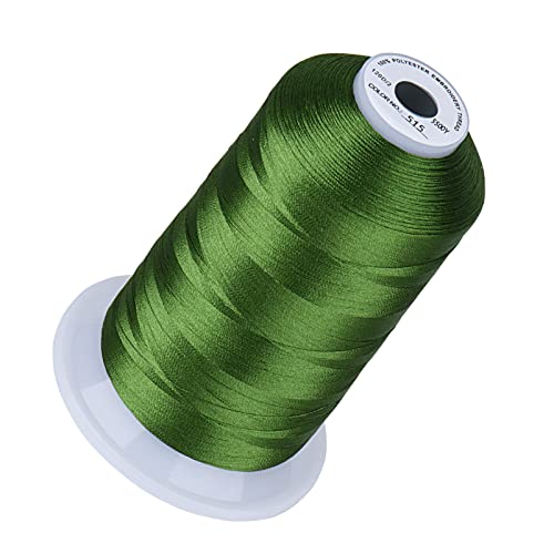 Simthread Stickgarn, 5000 m, 40 W, 100% Polyester, 170 + lebendige Farben, hohe Geschwindigkeit, kompatibel mit Brother, Singer, Janome und mehr, Moosgrün 515 Simthread Stickgarn, 5000 m, 40 W, 100% Polyester, 170 + lebendige Farben, hohe Geschwindigkeit, kompatibel mit Brother, Singer, Janome und mehr, Moosgrün 515 von Simthread