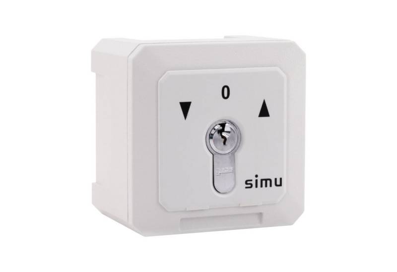 Simu Rollladensicherung Schlüsselschalter Taster AP / UP / IP 54 - mit Tast- und Rastfunktion, sowohl für den Innenbereich, als auch Außenbereich von Simu