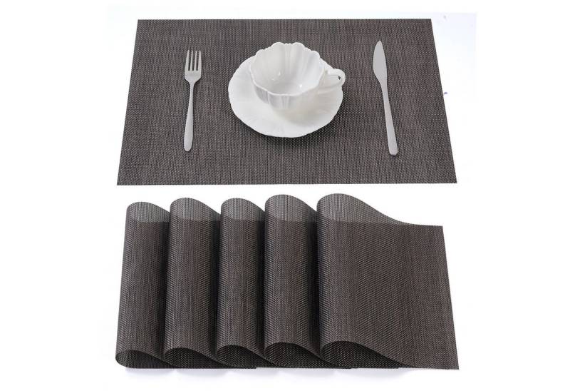 Simurq Platzset - Tischsets Abwaschbar / Rutschfest und Waschbar, (Platzdeckchen in 45x30 cm - Tischunterlage -, 6-St., Set mit 4 oder 6 Tischsets), Tischuntersetzer für Esszimmer und Küche von Simurq