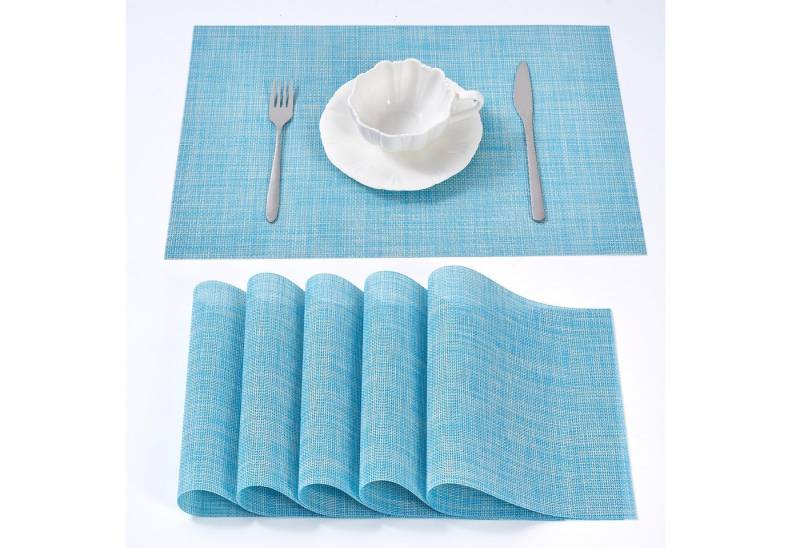 Simurq Platzset - Tischsets Abwaschbar / Rutschfest und Waschbar, (Platzdeckchen in 45x30 cm - Tischunterlage -, 6-St., Set mit 4 oder 6 Tischsets), Tischuntersetzer für Esszimmer und Küche von Simurq