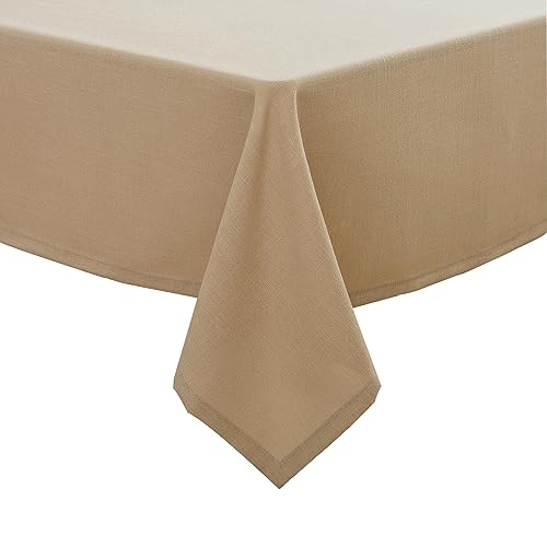 Simurq Tischdecke Abwaschbar-Wasserabweisend |Tischdecke rechteckig Leinenoptik-Lotuseffekt | Pflegeleicht & fleckenabweisend Tischdecken |Tischdecke Beige -Tischtuch Table Cloth (Beige, 130x160 cm) von Simurq