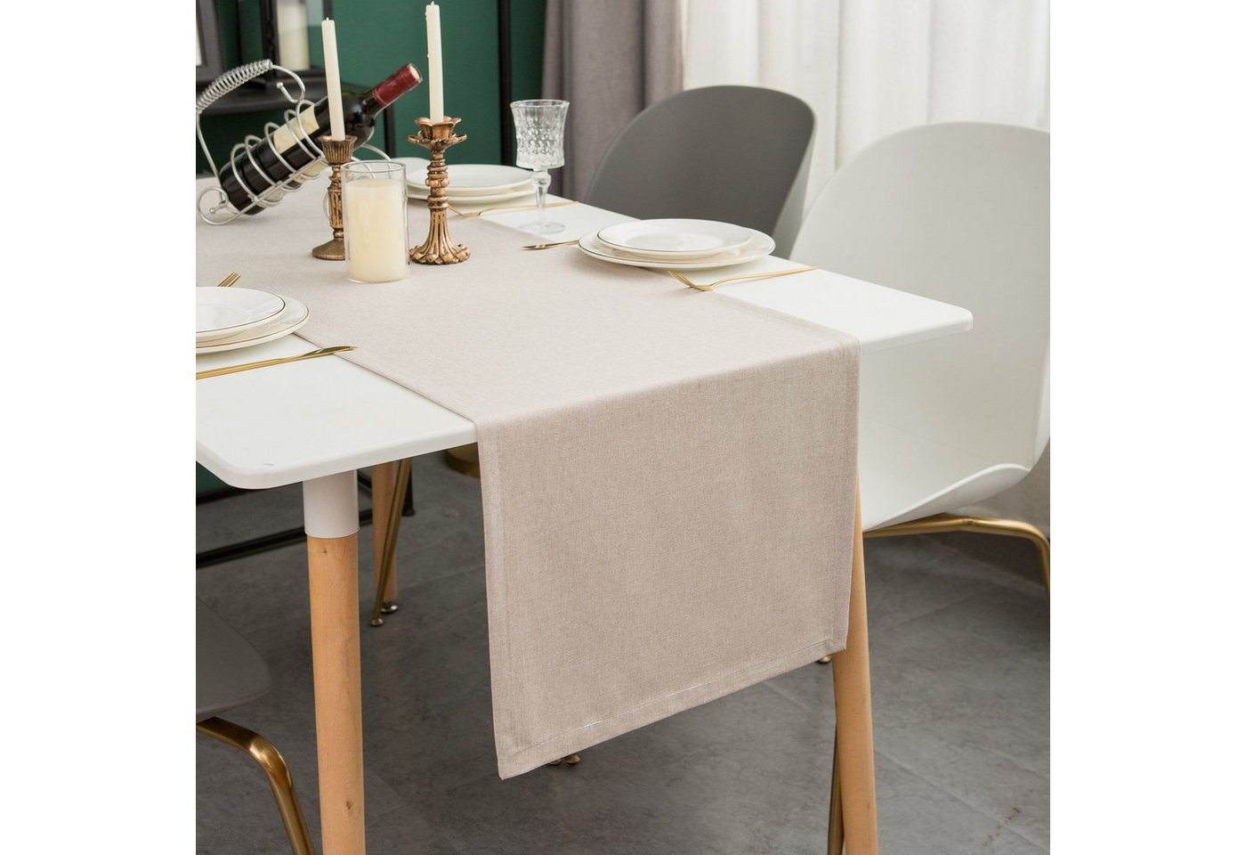 Simurq Tischläufer Modern Outdoor - Indoor Abwaschbar, (Table Runner Tischband, Pflegeleicht & fleckenabweisend Läufer) von Simurq