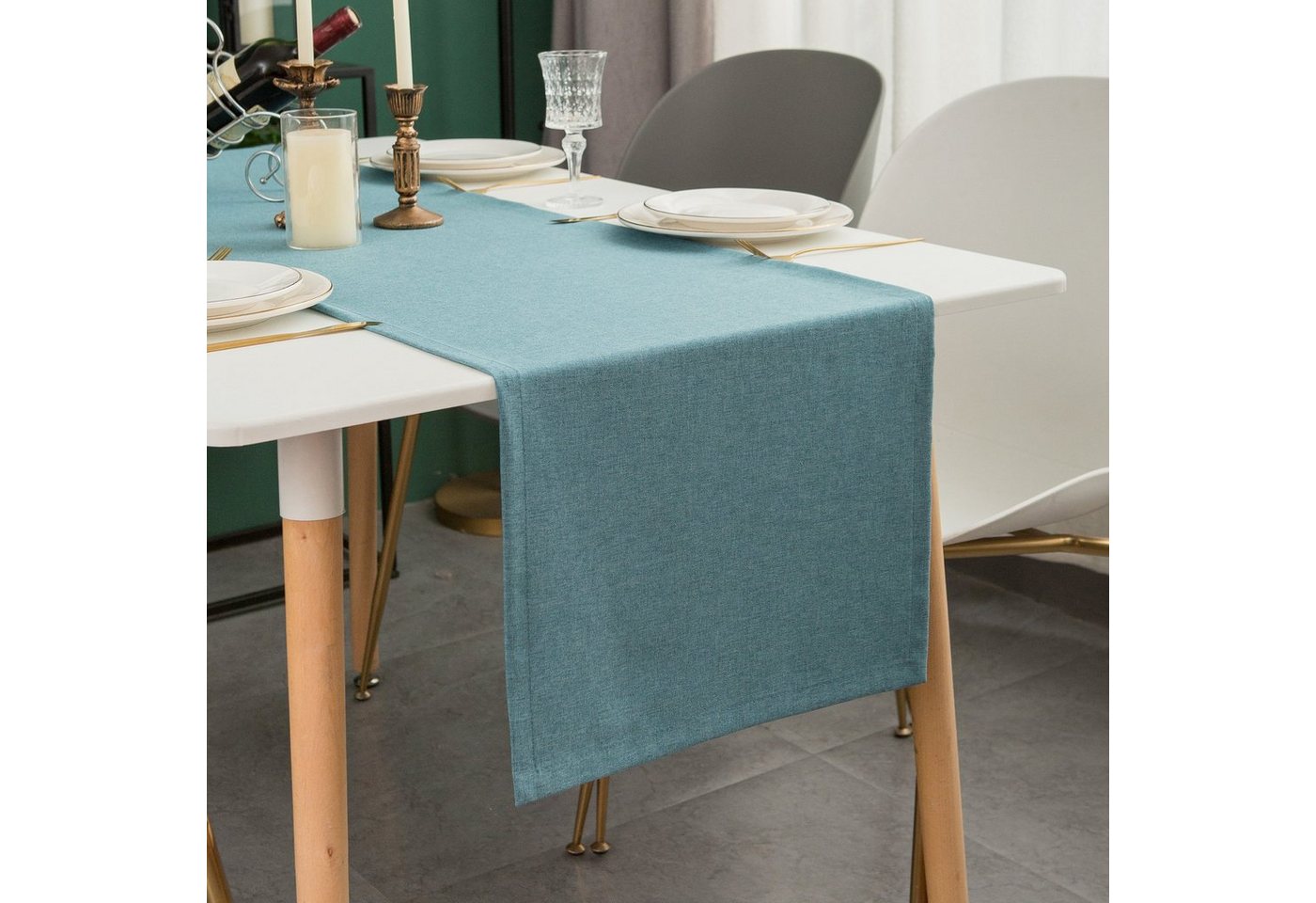 Simurq Tischläufer Modern Outdoor - Indoor Abwaschbar, (Table Runner Tischband, Pflegeleicht & fleckenabweisend Läufer) von Simurq