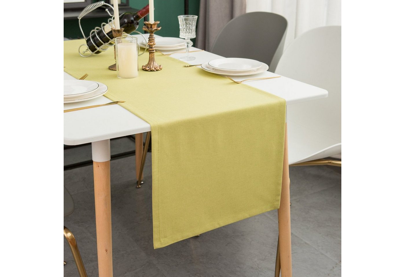 Simurq Tischläufer Modern Outdoor - Indoor Abwaschbar, (Table Runner Tischband, Pflegeleicht & fleckenabweisend Läufer) von Simurq