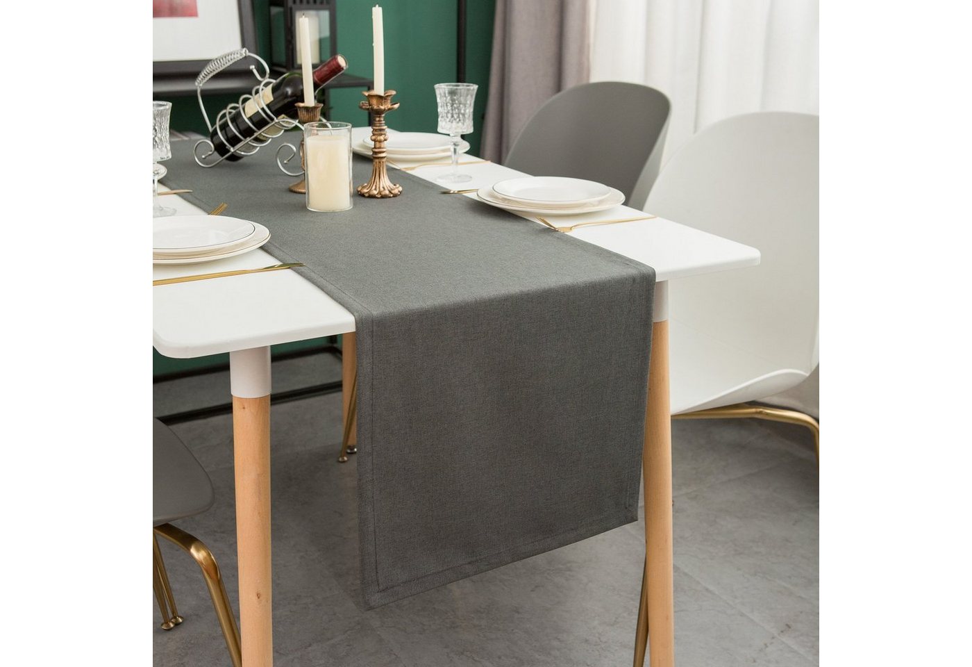 Simurq Tischläufer Modern Outdoor - Indoor Abwaschbar, (Table Runner Tischband, Pflegeleicht & fleckenabweisend Läufer) von Simurq