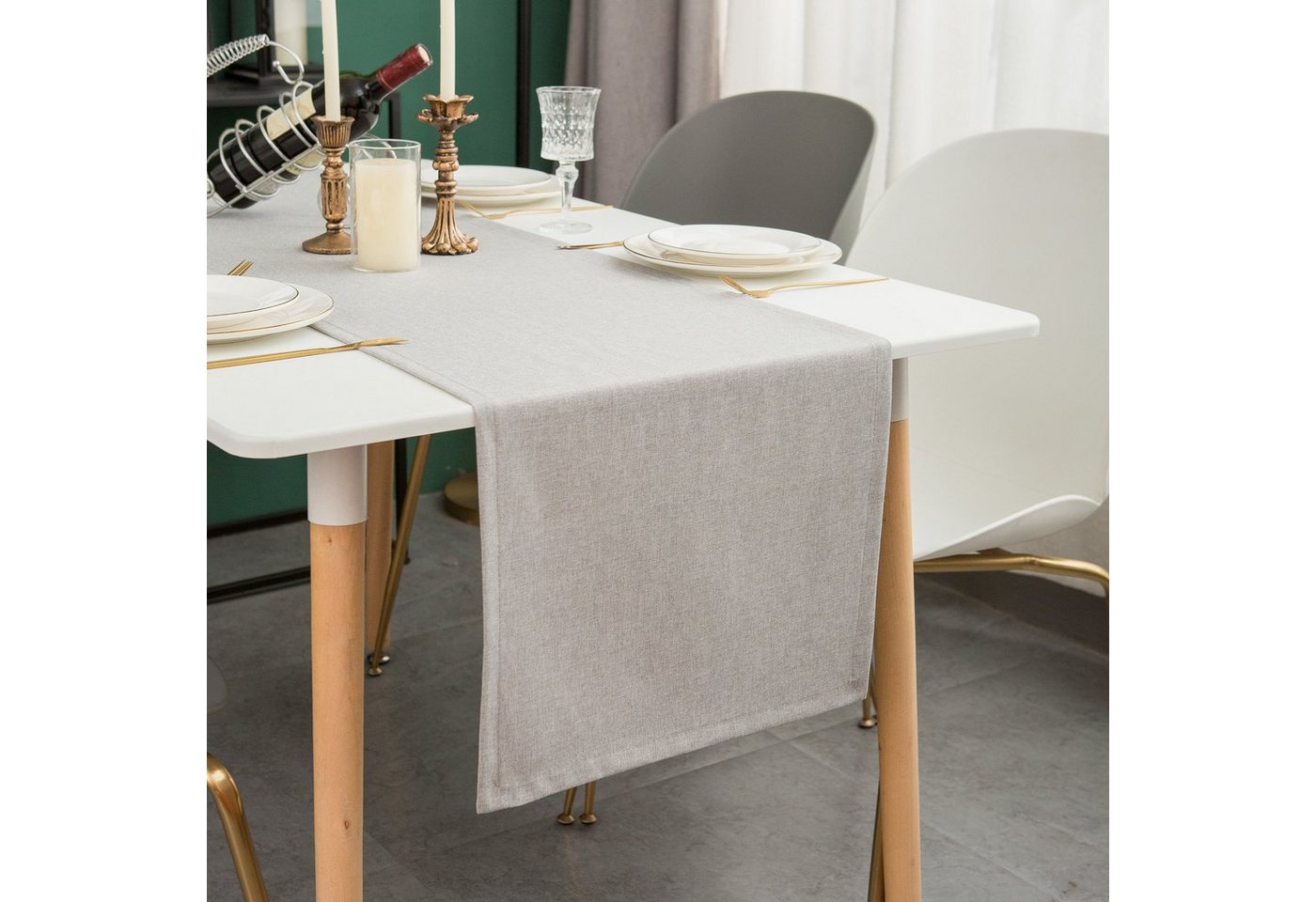 Simurq Tischläufer Modern Outdoor - Indoor Abwaschbar, (Table Runner Tischband, Pflegeleicht & fleckenabweisend Läufer) von Simurq